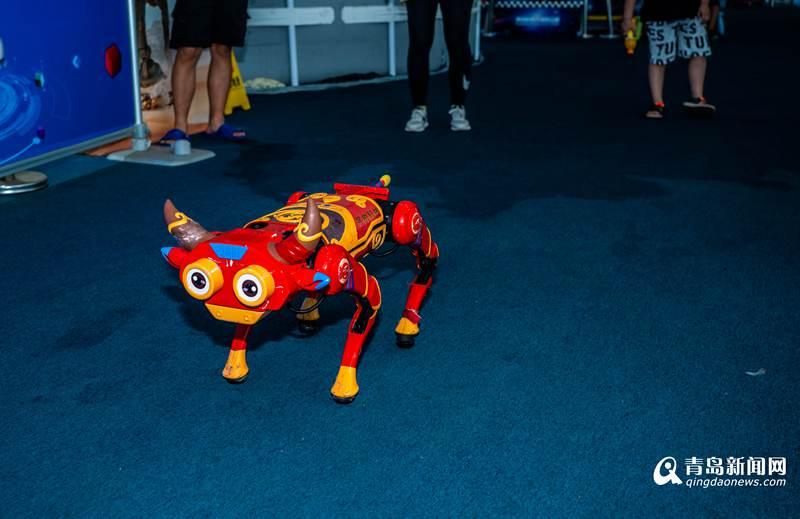 机器人进行了全面升级,扩大项目场地,新增四足仿生狗和它的春晚牛套装