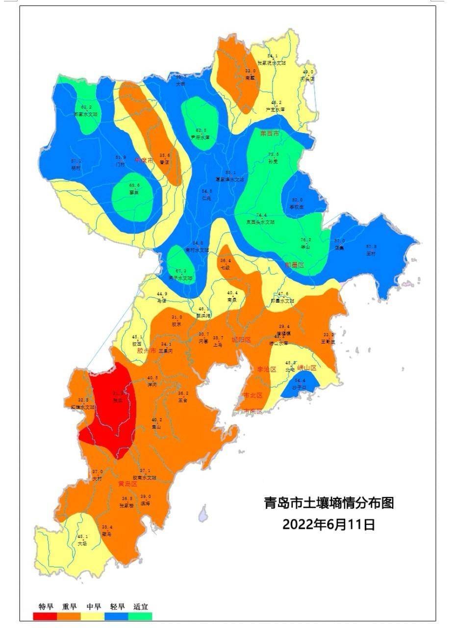 今年以来青岛平均降水量414毫米全市出现不同程度旱情