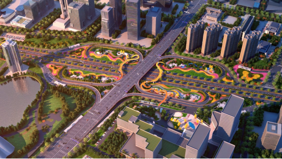 成为青岛东岸城区对外交通的"门户"节点,也是规划"四纵五横"快速路成