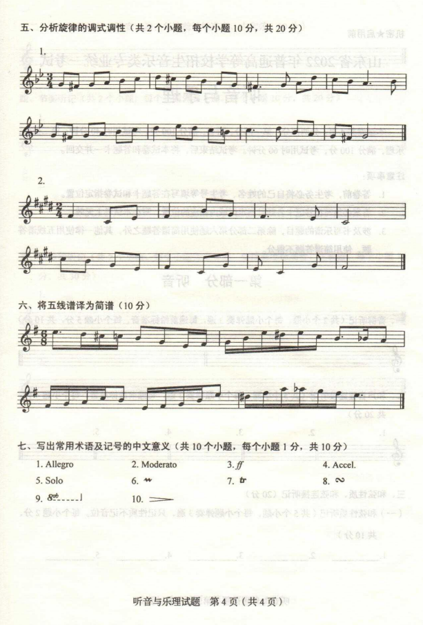 山东省2022年艺术类统考考试试题出炉！