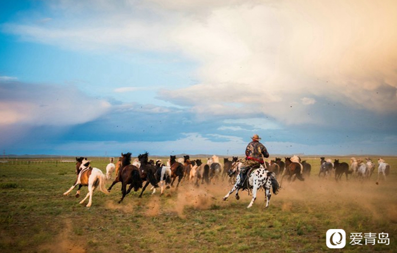 行走中的风景:沉醉在锡盟的绚丽红霞中